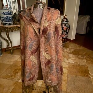 Pashmina Multicolor Paisley Cape